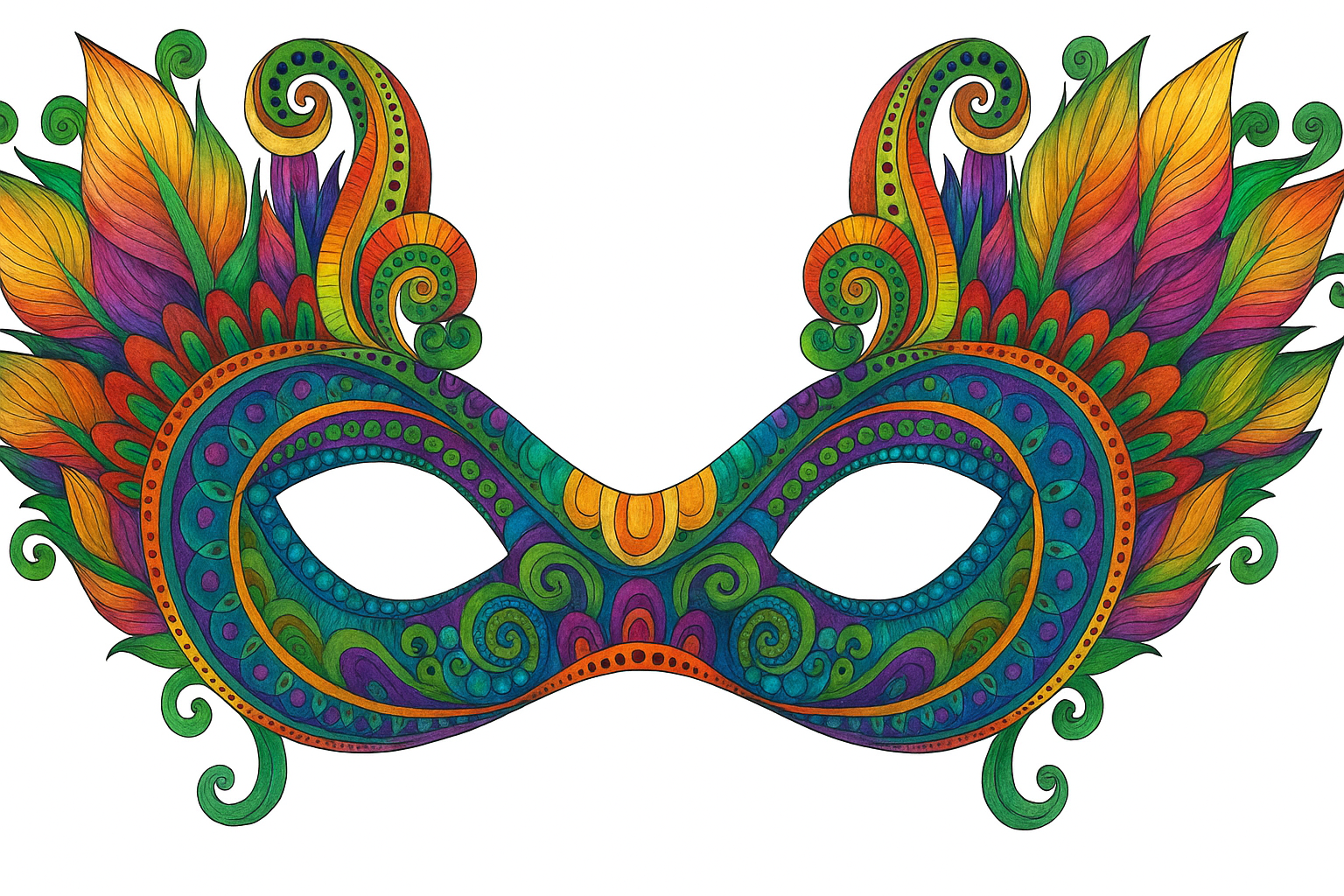 Masque de bal vénitien orné